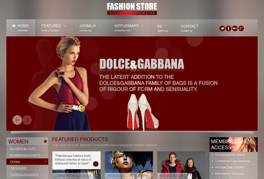 Responsive Fashion Store Joomla Theme