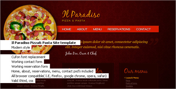 Tasty Restaurant Website Template