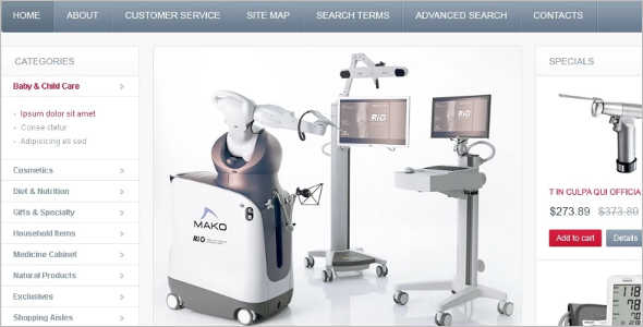 High-Tech Medical Equipment Magento Template