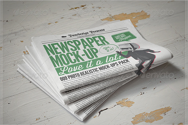 Bundle Of Newspaper Mockup