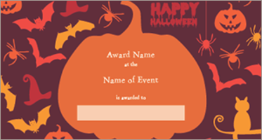 Halloween Certificate Templates